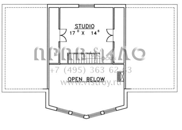 Проект двухэтажного дома с гаражом на две машины в современном стиле S5-305 (039-00169)
