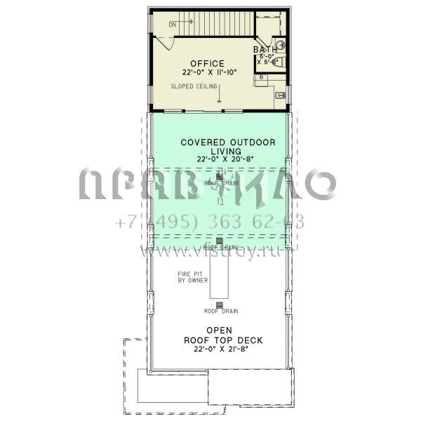 Проект трехэтажного дома с гаражом на две машины в стиле хай-тек S5-242 (8318-00380)