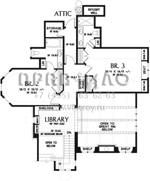 Проект двухэтажного дома с гаражом на три и более машин в английском стиле S5-385 (2559-00787)