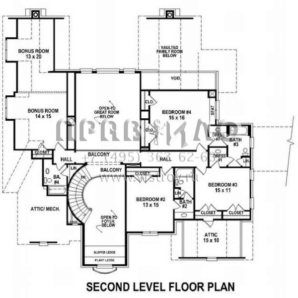Проект двухэтажного дома с гаражом на три и более машин в английском стиле S5-765 (053-02151)