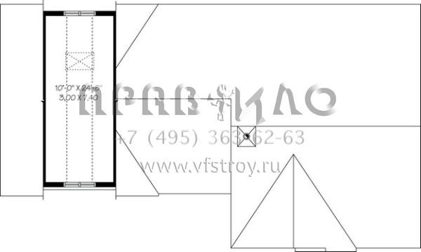Проект одноэтажного дома с гаражом на две машины в стиле Ранчо S5-100 (034-00650)