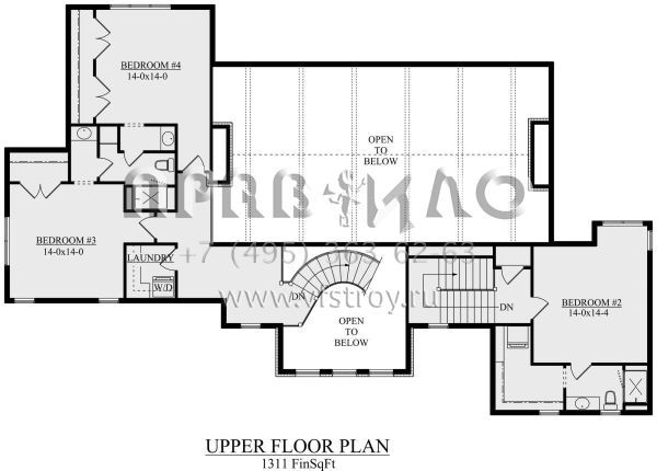 Проект двухэтажного дома с гаражом на три и более машин в стиле Шале S5-465 (5631-00123)