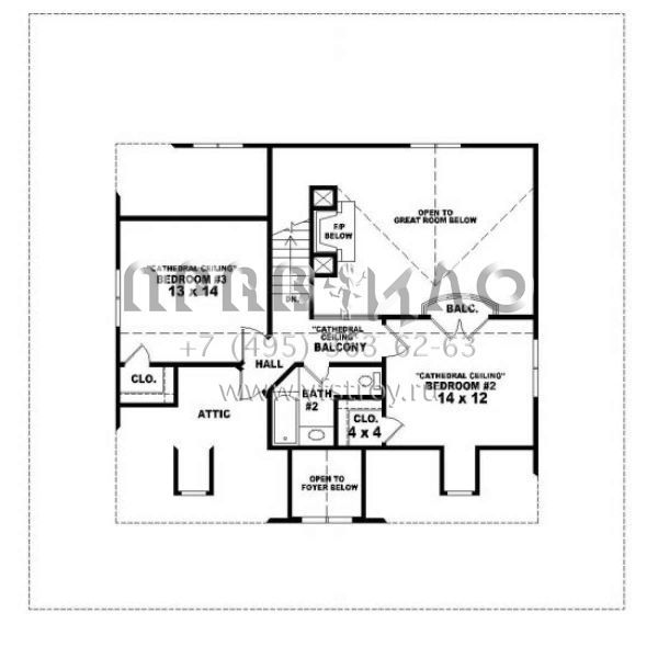Проект двухэтажного дома с гаражом на две машины в прибрежном стиле S5-306 (053-00269)