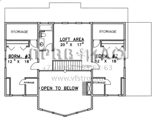 Проект двухэтажного дома без гаража в стиле Шале S5-212 (039-00448)