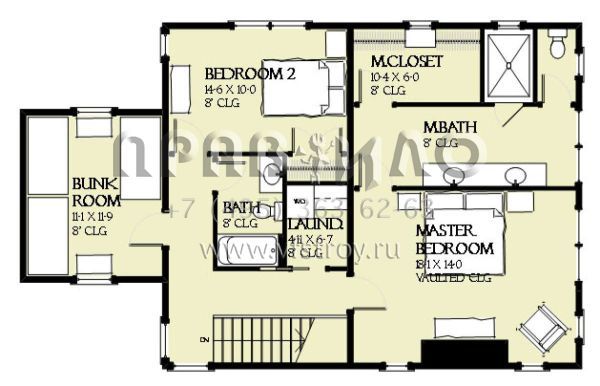 Проект двухэтажного дома с гаражом на две машины в современном стиле S5-186 (1637-00113)