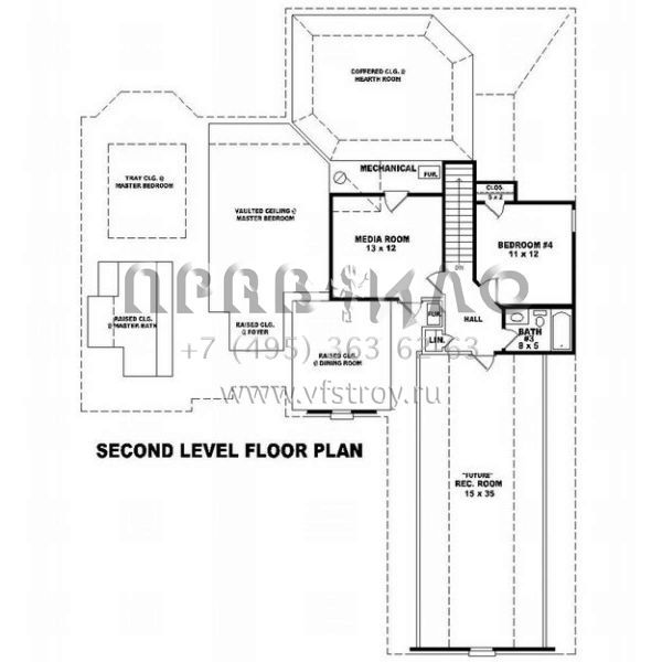 Проект трехэтажного дома с гаражом на три и более машин в английском стиле S5-266 (053-01747)