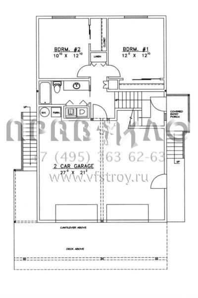 Проект двухэтажного дома с гаражом на две машины в современном стиле S5-168 (039-00233)