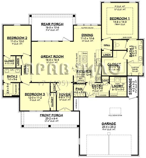 Проект одноэтажного дома с гаражом на две машины в современном стиле S5-163 (041-00252)