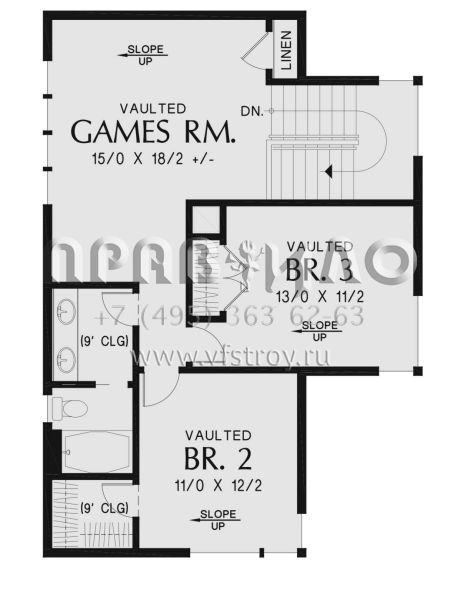 Проект двухэтажного дома с гаражом на две машины в современном стиле S5-232 (2559-00984)