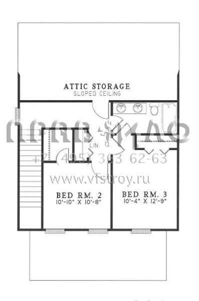 Проект двухэтажного дома с гаражом на две машины в стиле Ранчо S5-148 (110-00182)