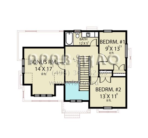 Проект двухэтажного дома с гаражом на две машины в современном стиле S5-173 (2464-00040)