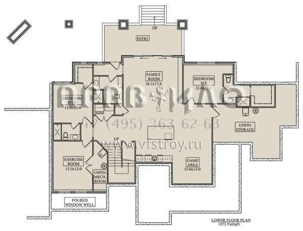 Проект двухэтажного дома с гаражом на три и более машин в американском стиле S5-338 (5631-00229)