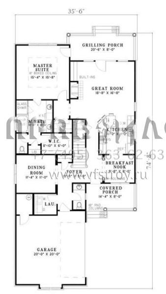 Проект двухэтажного дома с гаражом на две машины в стиле Ранчо S5-187 (110-00383)