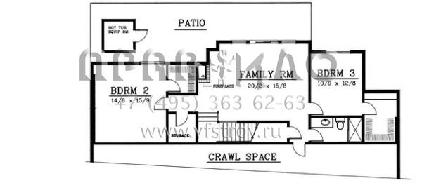 Проект одноэтажного дома с гаражом на две машины в стиле Ранчо S5-309 (692-00151)