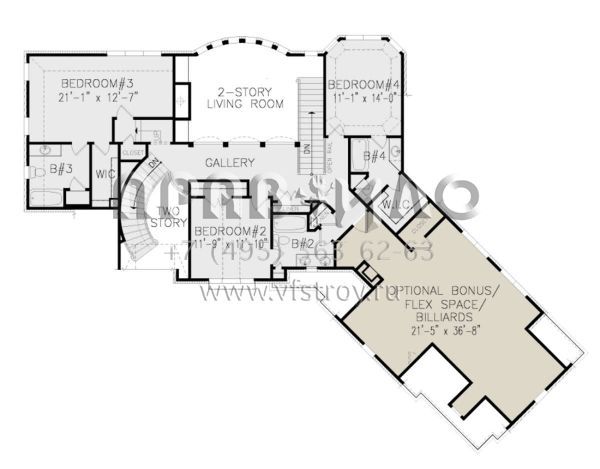 Проект двухэтажного дома с гаражом на три и более машин в английском стиле S5-366 (699-00310)