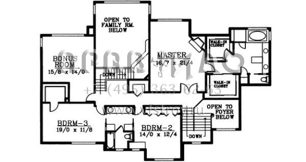 Проект двухэтажного дома с гаражом на три и более машин в английском стиле S5-384 (692-00115)