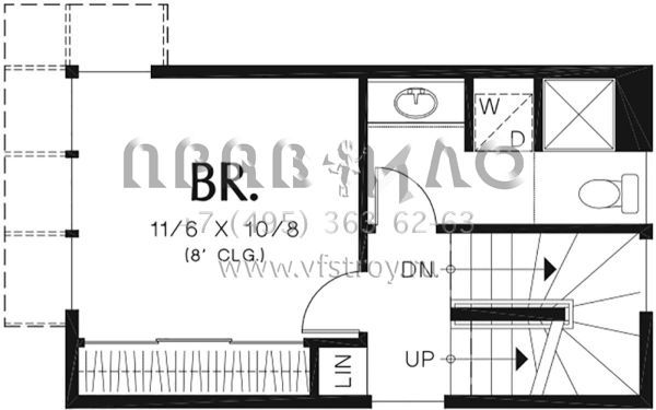 Проект трехэтажного дома без гаража в современном стиле S5-68 (2559-00759)