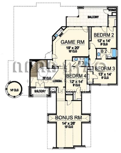 Проект двухэтажного дома с гаражом на три и более машин в современном стиле S5-366 (5445-00099)