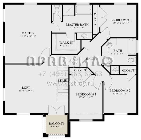 Проект двухэтажного дома с гаражом на две машины в стиле Ранчо S5-238 (2802-00072)