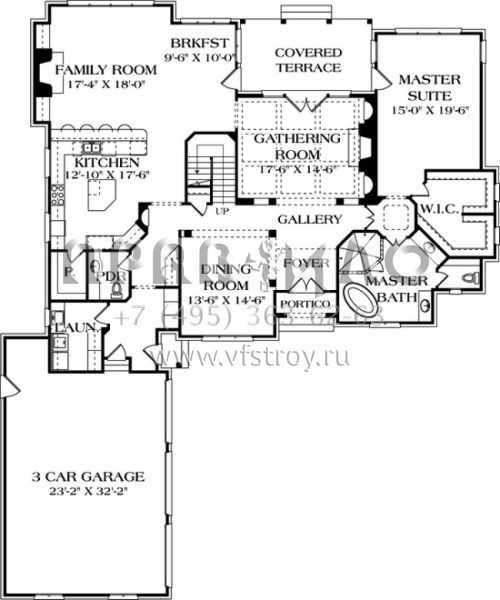 Проект двухэтажного дома с гаражом на три и более машин в современном стиле S5-473 (3323-00492)
