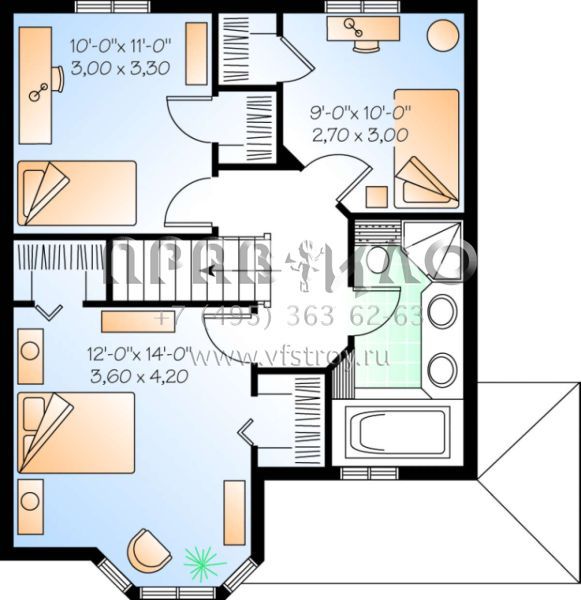 Проект двухэтажного дома без гаража в английском стиле S5-119 (034-00033)