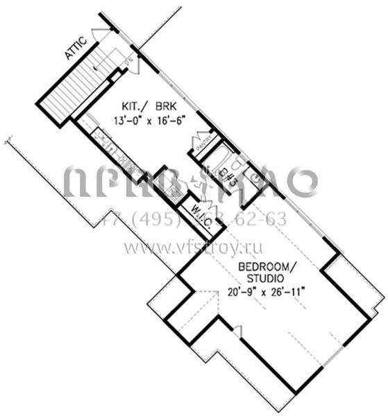 Проект одноэтажного дома с гаражом на три и более машин в американском стиле S5-323 (699-00105)