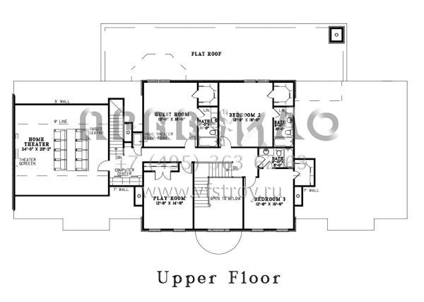 Проект двухэтажного дома с гаражом на две машины в стиле Особняк S5-464 (110-00669)
