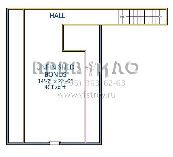 Проект одноэтажного дома с гаражом на две машины в стиле Ранчо S5-241 (6849-00043)