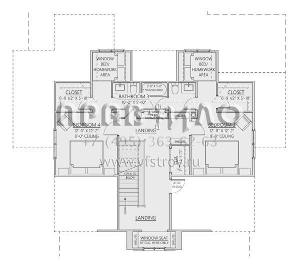 Проект двухэтажного дома без гаража в современном стиле S5-239 (8687-00009)