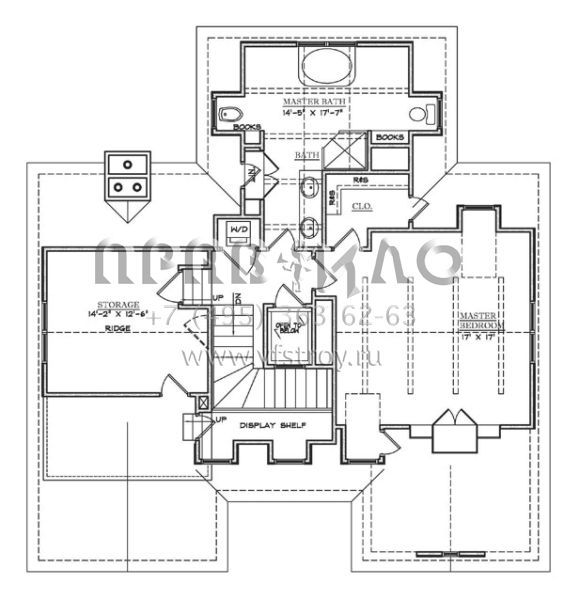 Проект двухэтажного дома без гаража в английском стиле S5-204 (6819-00034)