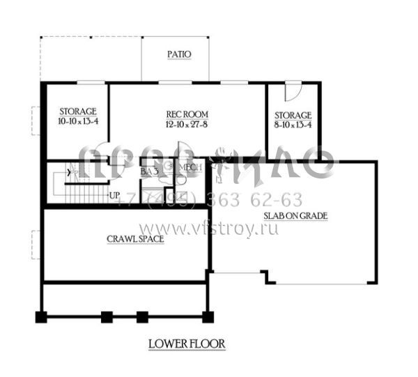 Проект двухэтажного дома с гаражом на три и более машин в американском стиле S5-320 (341-00208)