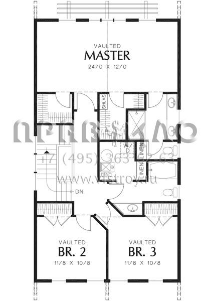 Проект двухэтажного дома с гаражом на одну машину в современном стиле S5-163 (2559-00756)