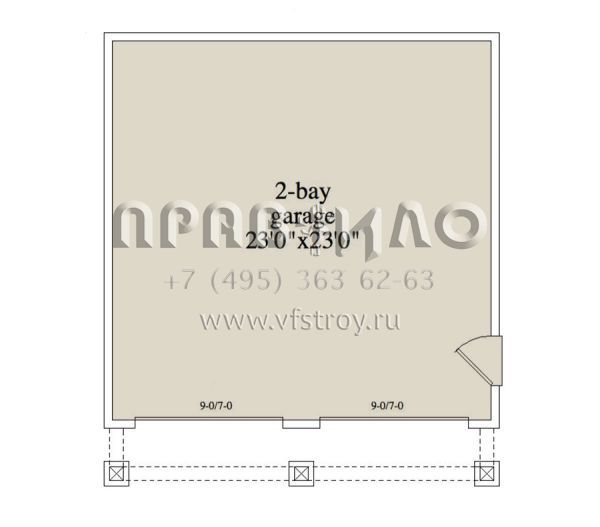 Проект двухэтажного дома с гаражом на две машины в американском стиле S5-93 (957-00103)