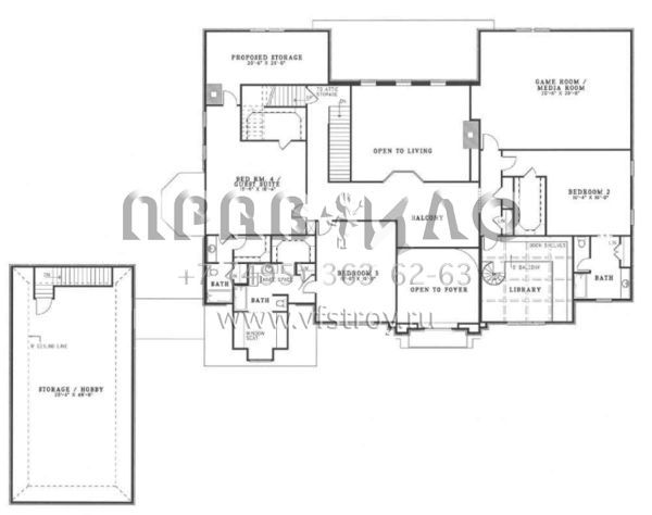 Проект двухэтажного дома с гаражом на три и более машин в современном стиле S5-682 (110-00112)