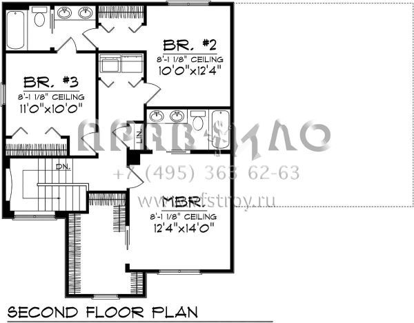 Проект двухэтажного дома с гаражом на две машины в скандинавском стиле S5-153 (1020-00287)
