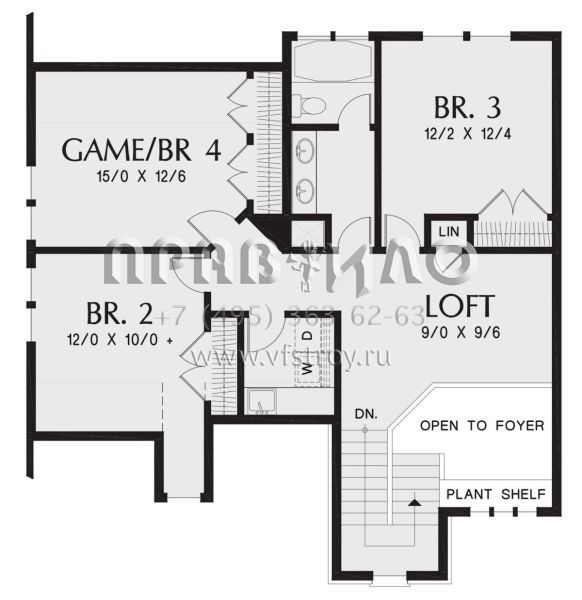 Проект двухэтажного дома с гаражом на две машины в английском стиле S5-203 (2559-00887)