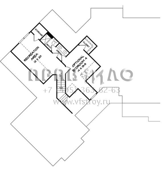 Проект одноэтажного дома с гаражом на две машины в американском стиле S5-284 (6082-00005)