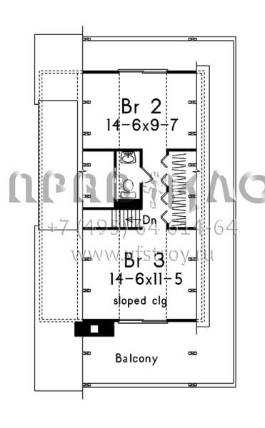 Проект двухэтажного дома без гаража в современном стиле S5-118 (5633-00317)