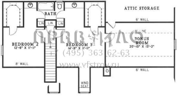 Проект двухэтажного дома с гаражом на две машины в стиле Ранчо S5-165 (110-00290)