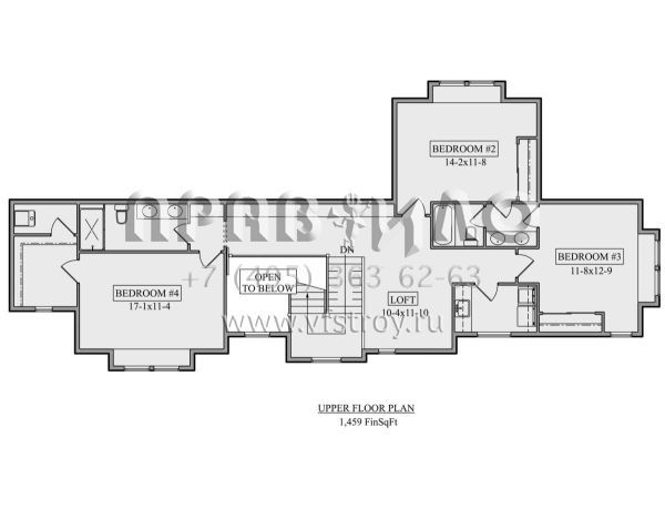 Проект двухэтажного дома с гаражом на три и более машин в современном стиле S5-345 (5631-00150)