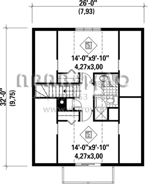 Проект двухэтажного дома без гаража в современном стиле S5-119 (6146-00148)