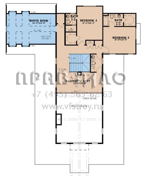 Проект двухэтажного дома с гаражом на две машины в стиле БарнХаус S5-280 (8318-00238)