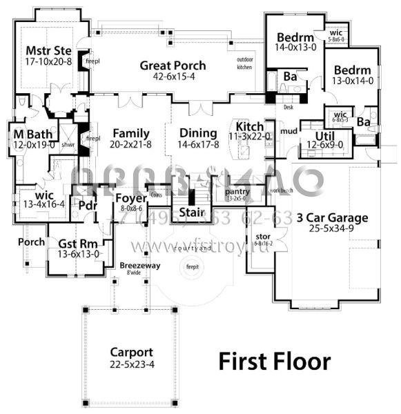 Проект двухэтажного дома с гаражом на три и более машин в стиле Шале S5-387 (9401-00085)