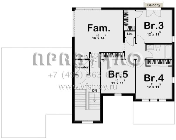 Проект трехэтажного дома с гаражом на три и более машин в прибрежном стиле S5-407 (963-00482)