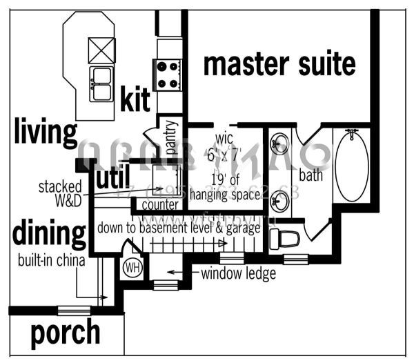 Проект одноэтажного дома без гаража в стиле Ранчо S5-145 (048-00274)