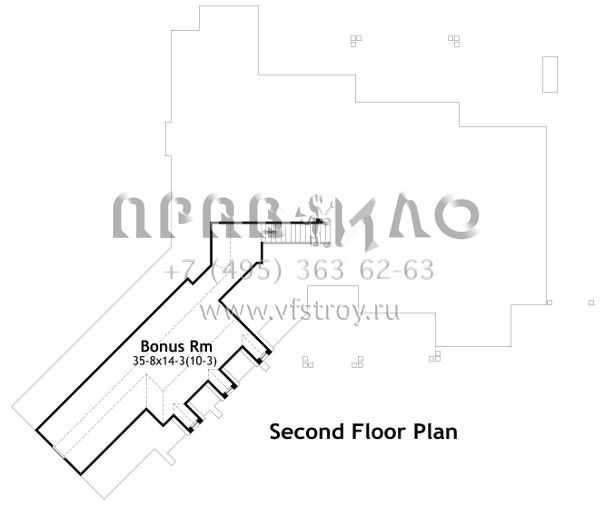 Проект одноэтажного дома с гаражом на три и более машин в американском стиле S5-232 (9401-00021)