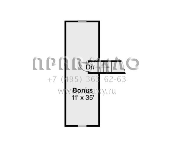 Проект двухэтажного дома с гаражом на три и более машин в стиле Ранчо S5-279 (035-01032)