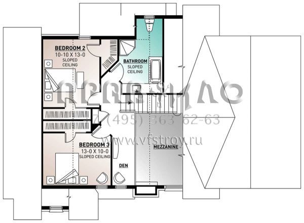 Проект двухэтажного дома с гаражом на одну машину в американском стиле S5-177 (034-00101)