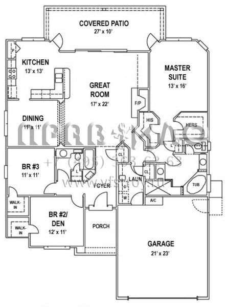 Проект одноэтажного дома с гаражом на две машины в стиле Ранчо S5-178 (4766-00034)