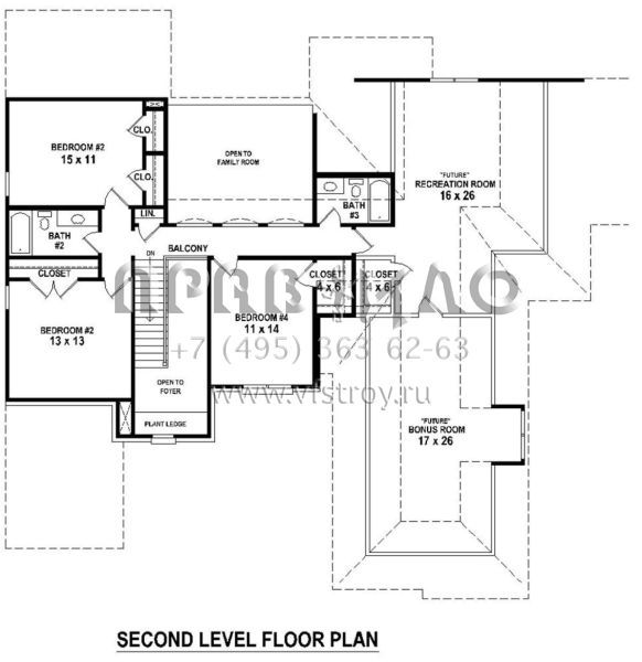 Проект двухэтажного дома без гаража в английском стиле S5-308 (053-02925)